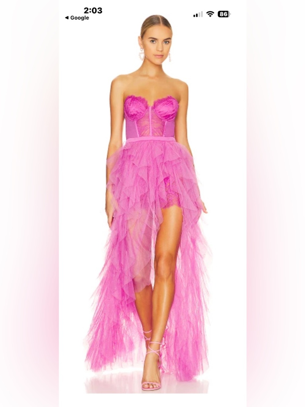 For love and lemons busty a gown size small only worn once
